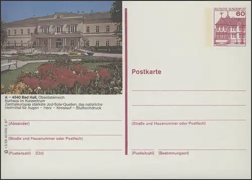 P138-r2/029 A-4540 Bad Hall, Kurhaus in Kurszentrum **