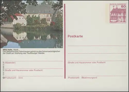 P138-r3/041 4802 Halle, Wasserschloß Tatenhausen **