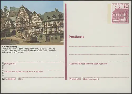 P138-r3/047 8760 Miltenberg, Historischer Marktplatz **