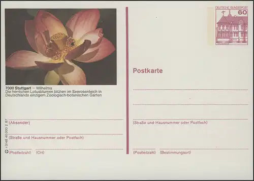P138-r3/048 7000 Stuttgart, fleurs de lotus **