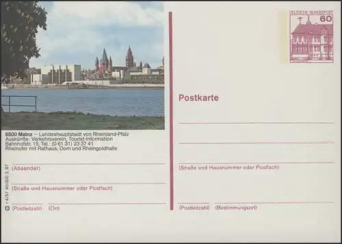 P138-r4/057 6500 Mainz, Rheinfront **