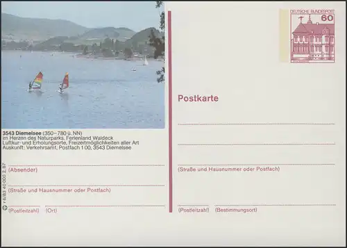 P138-r6/083 3543 Diemelsee, Blick auf den See **