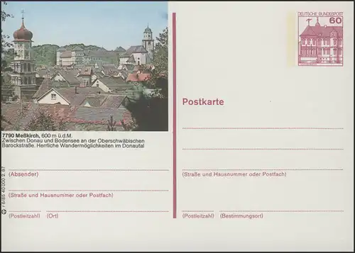 P138-r6/085 7790 Meßkirch, Kirche und Schloß ** 