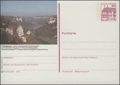P138-r7/098 7792 Beuron, Donautal **