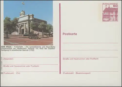 P138-r7/104 4230 Wesel, Berliner Tor, **