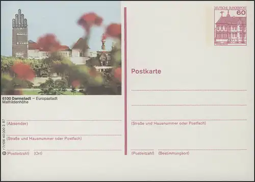 P138-r7/106 6100 Damstadt, Mathildenhöhe **