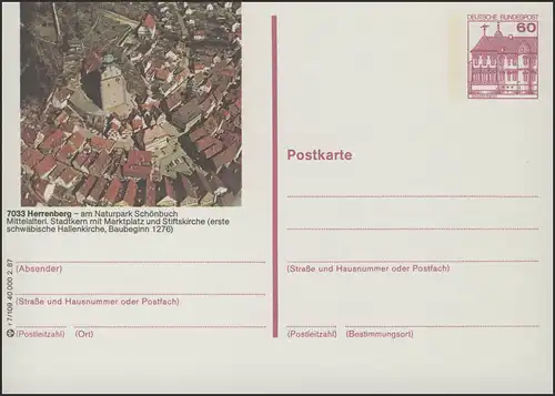 P138-r7/109 7033 Herrenberg, Luftbild Altstadt **