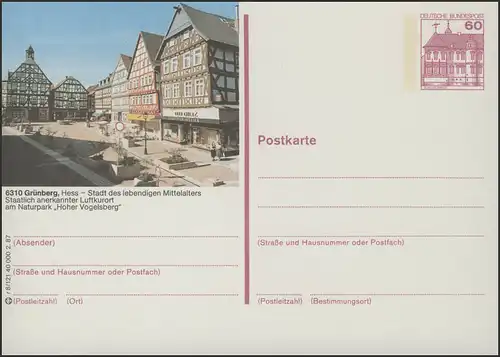 P138-r8/121 6310 Grünberg, Marktplatz **