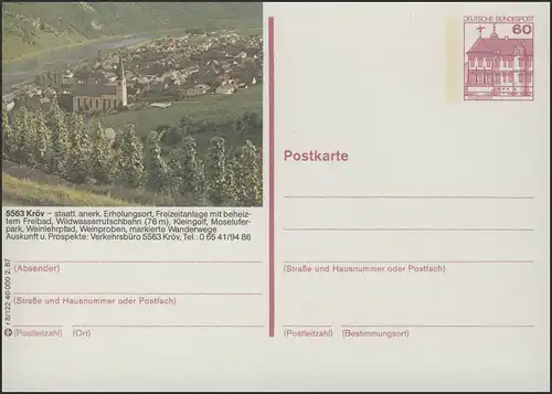 P138-r8/122 5563 Kröv, Ortsansicht mit Mosel **