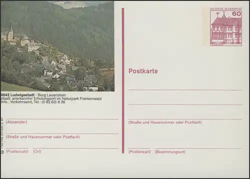 P138-r10/148 8642 Ludwigsstadt, château de Lauenstein **