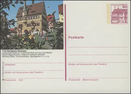 P138-r11/165 - 7120 Bietigheim-Bissingen, Hôtel de ville **