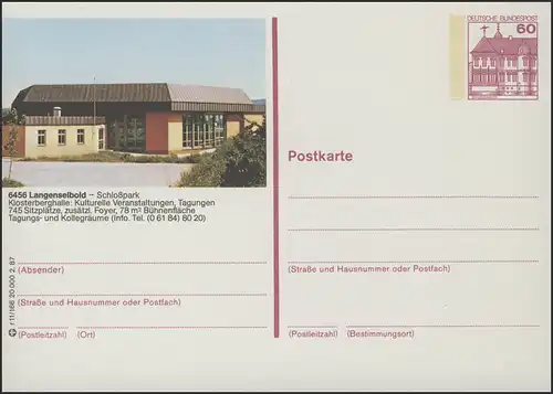 P138-r11/166 - 6456 Langenselbold, Klosterberghalle **