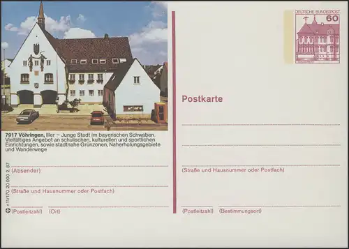 P138-r11/170 - 7917 Vöhringen, Rathaus **