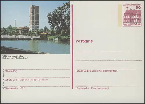 P138-r11/173 - 7014 Kornwestheim, Hôtel de ville **