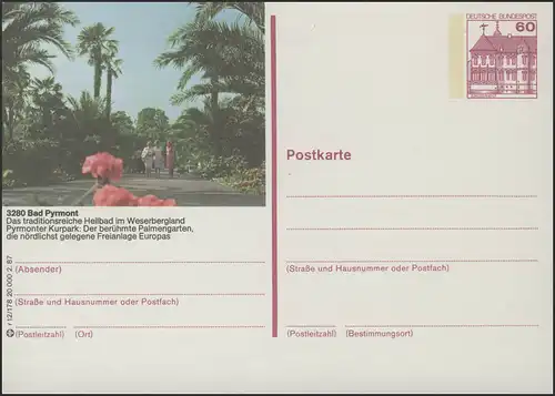 P138-r12/178 - 3280 Bad Pyrmont, Palmengarten **