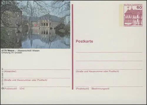 P138-r12/179 - 4179 Weeze, Wasserschloß Wissen **