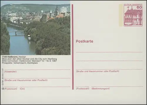P138-r12/181 - 7100 Heilbronn, age Neckar Wartberg **