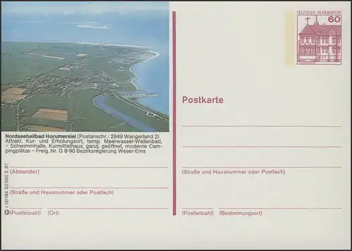 P138-r12/184 - 2949 Wangerland, Luftbild Horumersiel **