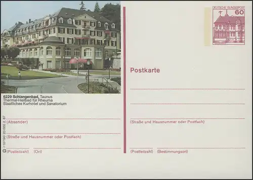 P138-r12/190 - 6229 Bain de serpent, hôtel de cure, sanatorium **