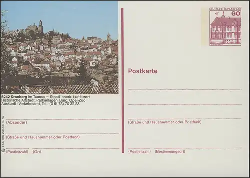 P138-r13/198 6242 Kronberg, vue sur la ville **
