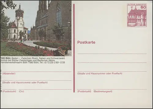 P138-s2/031 7580 Bühl, Kirchplatz mit Rathaus **
