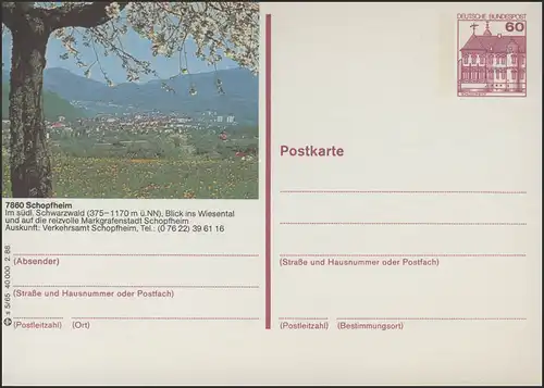 P138-s5/065 7860 Schopfheim, Panorama **