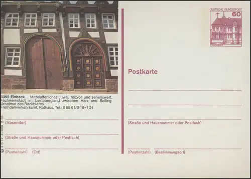 P138-s5/072 3352 Einbeck, Schiefes Haustor **