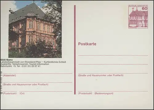 P138-s6/082 6500 Mainz, Kurfürstliches Schloß **