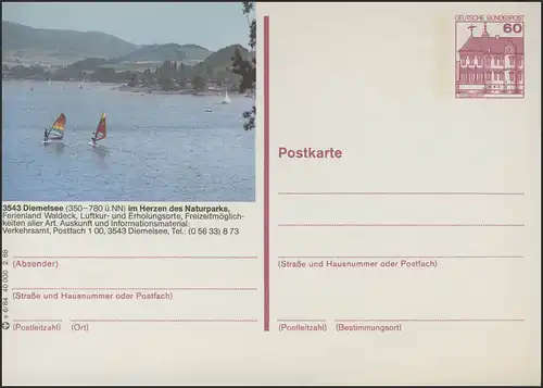 P138-s6/084 3543 Lac de Diemel, stausee de Diemel **