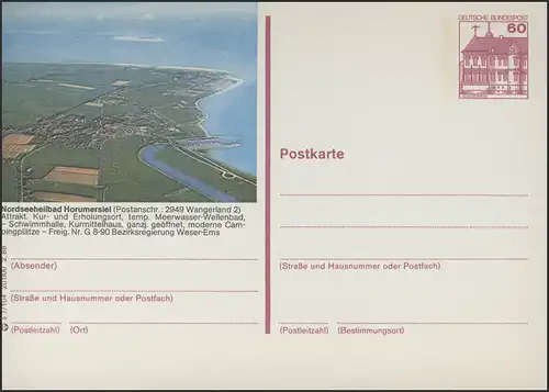 P138-s7/104 2949 Wangerland Vue aérienne de Horumersiel **