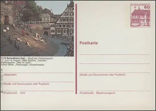 P138-s7/109 7170 Schwäbisch Hall, Jeux en plein air **