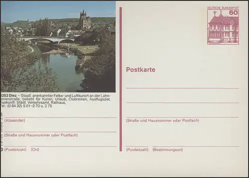 P138-s8/123 6252 Diez, vue sur la ville **