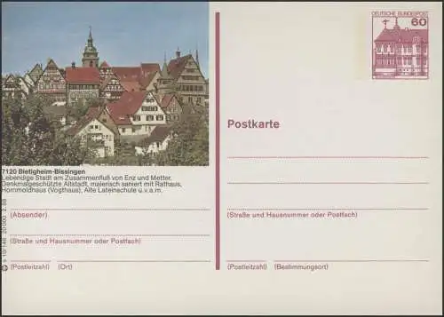 P138-s10/148 7120 Bietigheim-Bissingen, Stadtansicht **