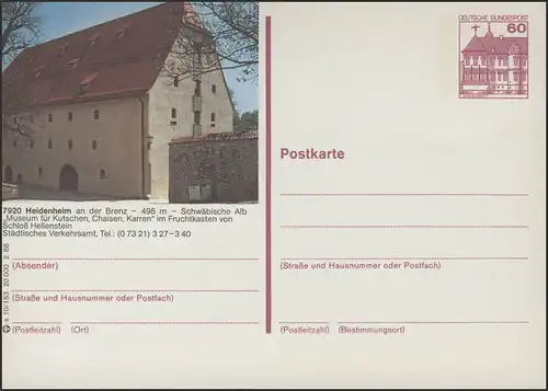 P138-s10/153 7920 Heidenheim, Schloss Hellenstein **