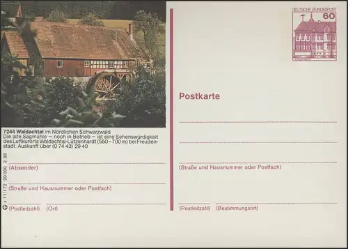 P138-s11/172 7244 Waldachtal, Alte Sägermühle **