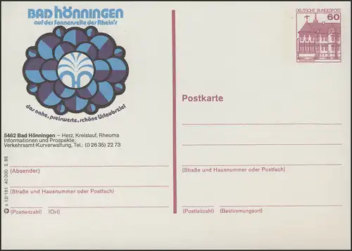P138-s12/181 5462 Bad Hönningen, emblème avec texte **