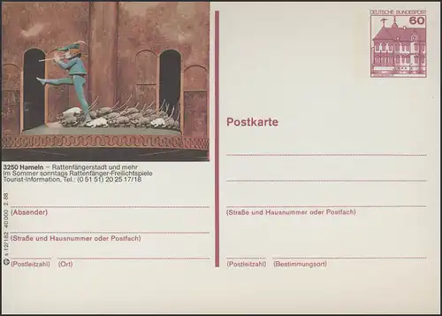 P138-s12/182 3250 Hameln, Hochzeitshaus: Kunstuhr ** 