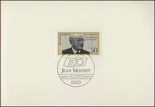 MinKa 06/1977 Jean Monnet, citoyen d'honneur de l'Europe
