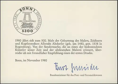 MinKa 26/1980 Albrecht Altdorfer, Maler, Zeichner