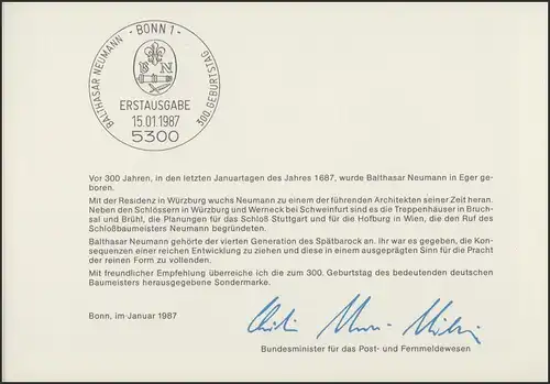 MinKa 02/1987 Balthazar Neumann, Baumeister