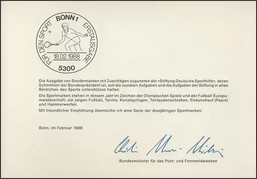 MinKa 06/1988 Sporthilfe: Fußball, Olympia, Seoul