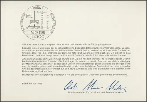 MinKa 22/1988 Leopold Gmelin, chimiste