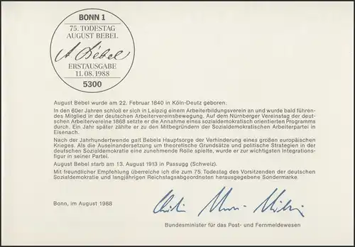 MinKa 25/1988 August Bebel, S &amp; D