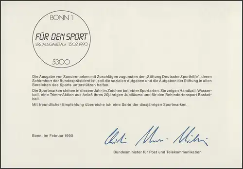 MinKa 06/1990 Aide sportive: handball, timing-dich