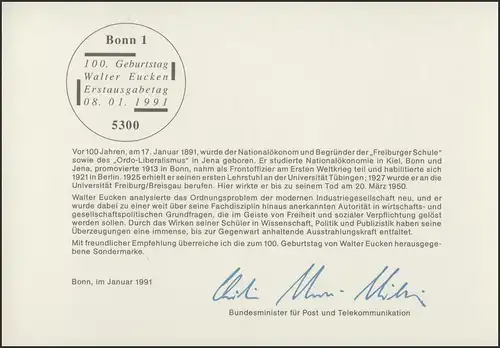 MinKa 06/1991 Walter Eucken, Volkswirtschaftler