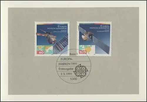 MinKa 20/1991 Ministerkarte Weltraumfahrt, Satellit