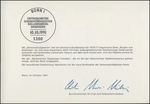 MinKa 39/1991 SWK Semperoper Dresden, 400 Pf.