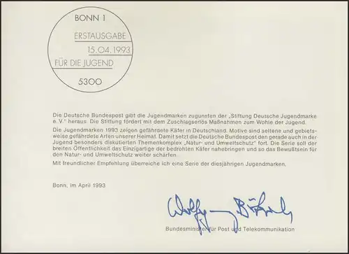 MinKa 13/1993 Jugend: Gefährdete Käfer