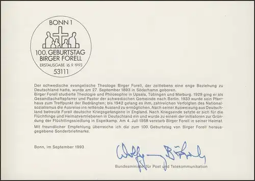 MinKa 36/1993 Birger Forell, théologien