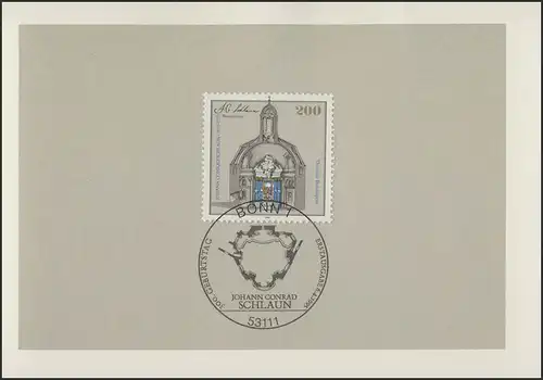 MinKa 11/1995 Johann Conrad Schlaun, Baumeister